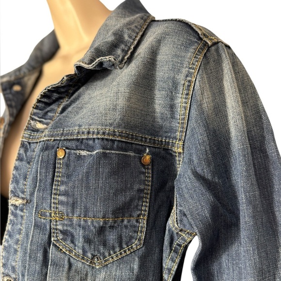 Cody James Jean Jacket, U.S. Flag Inside, Youth Unisex Size Large 100% Cotton - Picture 4 of 16